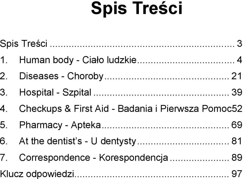 Checkups & First Aid - Badania i Pierwsza Pomoc52 5. Pharmacy - Apteka.
