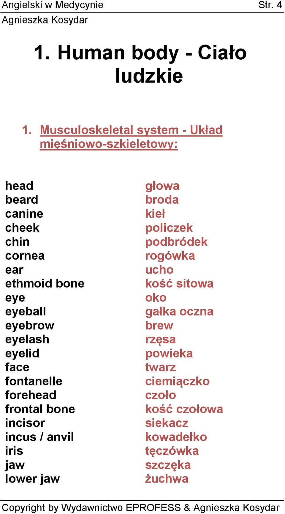 eyeball eyebrow eyelash eyelid face fontanelle forehead frontal bone incisor incus / anvil iris jaw lower jaw