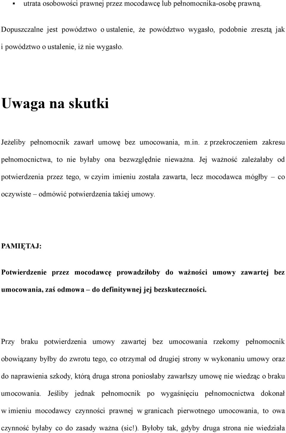 Zawsze wolno cofnąć umocowanie - PDF Free Download