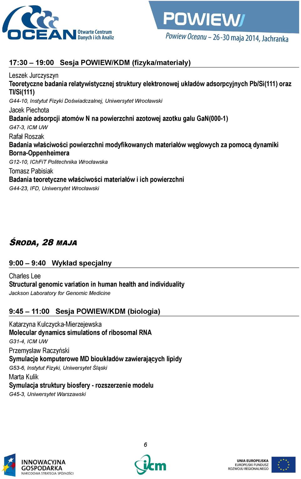 materiałów węglowych za pomocą dynamiki Borna-Oppenheimera G12-10, IChFiT Politechnika Wrocławska Tomasz Pabisiak Badania teoretyczne właściwości materiałów i ich powierzchni G44-23, IFD, Uniwersytet