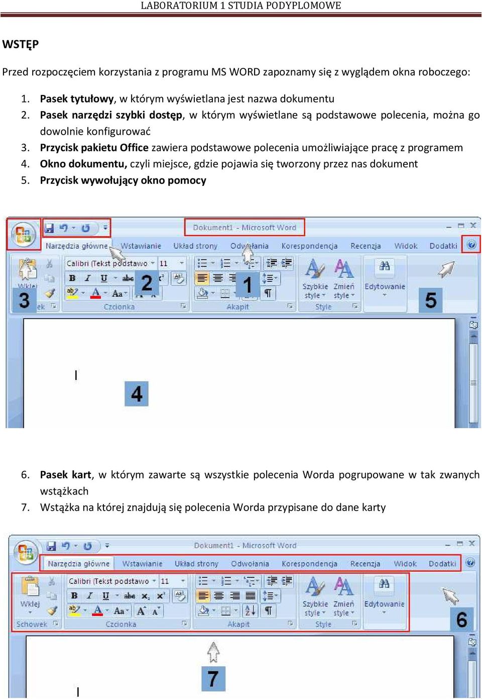 Przycisk pakietu Office zawiera podstawowe polecenia umożliwiające pracę z programem 4.