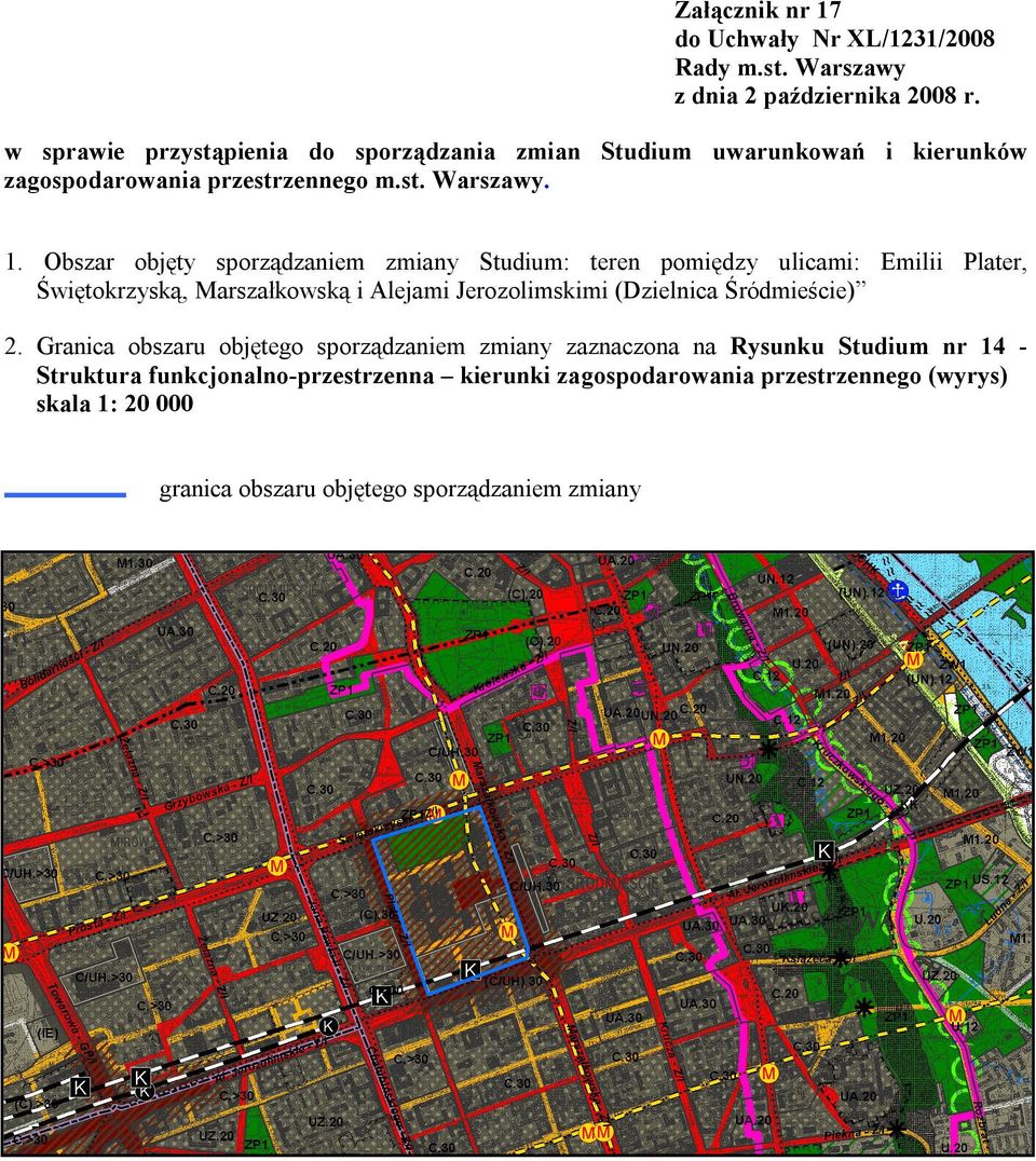 teren pomiędzy ulicami: Emilii Plater,