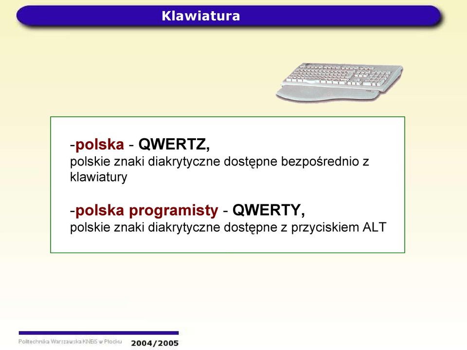 klawiatury -polska programisty - QWERTY,