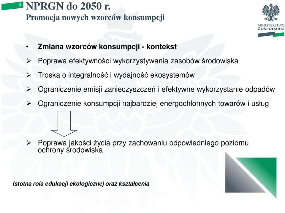 zasobów środowiska Troska o integralność i wydajność ekosystemów.