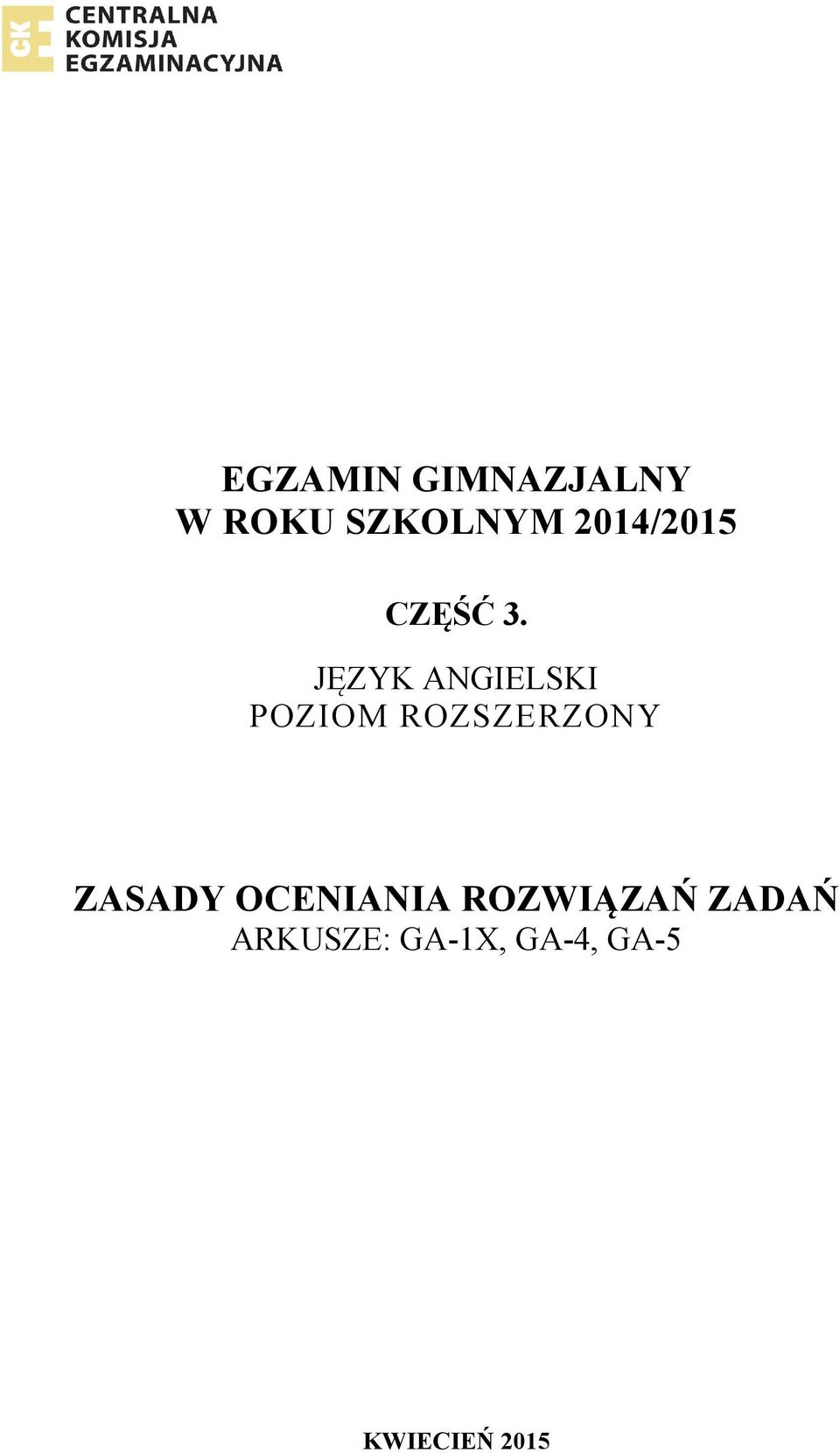 JĘZYK ANGIELSKI POZIOM ROZSZERZONY