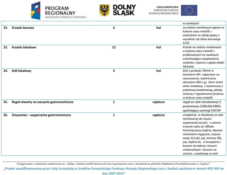 Stół lokalowy 3 hol blat o grubości 30mm w laminacie HPL odpornym na zarysowania, wykończony obrzeżem ABS o gr.