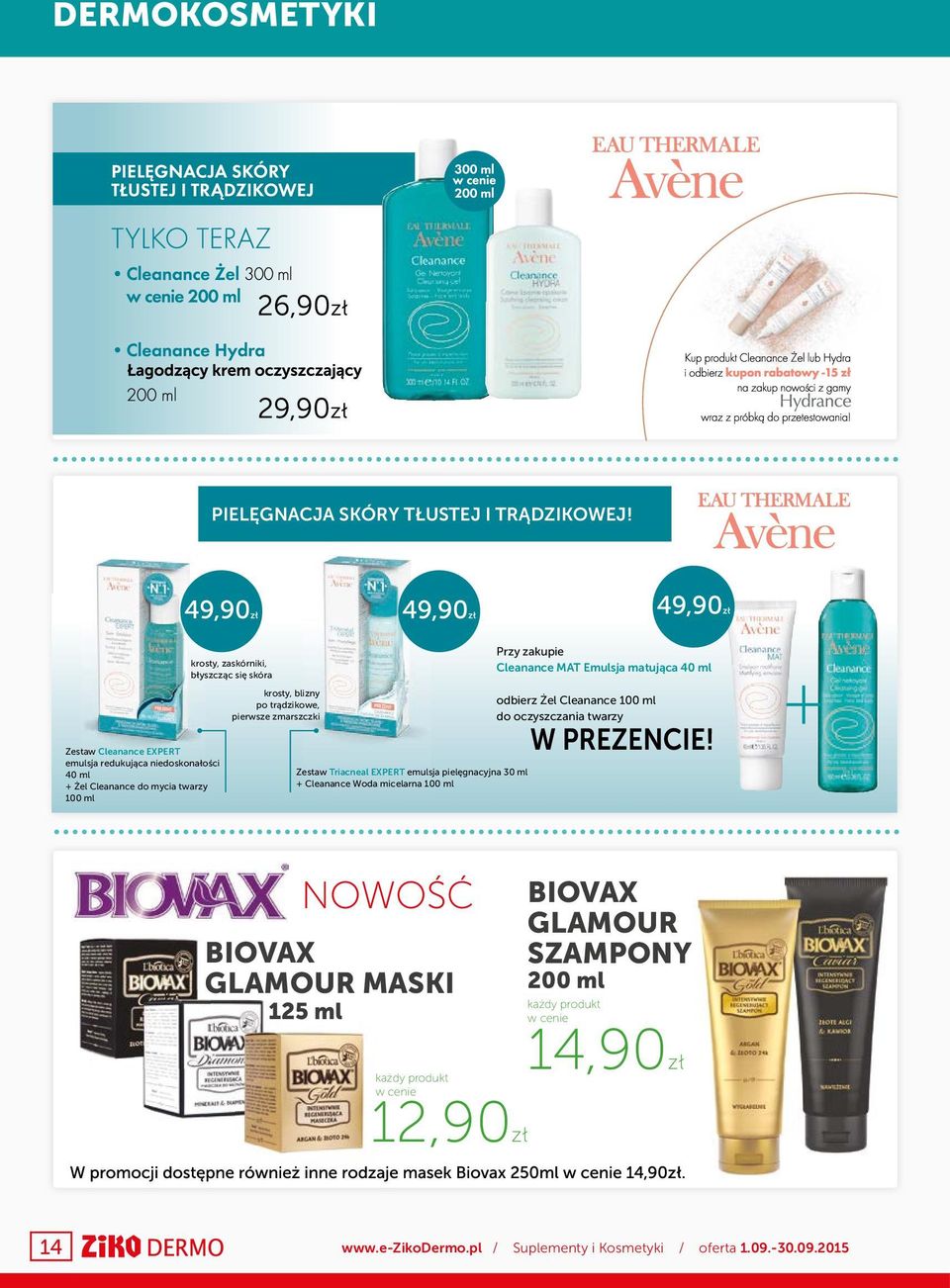 Cleanance 100 ml do oczyszczania twarzy Zestaw Cleanance EXPERT emulsja redukująca niedoskonałości 40 ml + Żel Cleanance do mycia twarzy 100 ml Zestaw