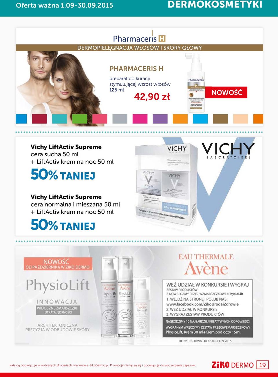 2015 DERMOKOSMETYKI Vichy LiftActiv Supreme cera sucha 50 ml + LiftActiv krem na