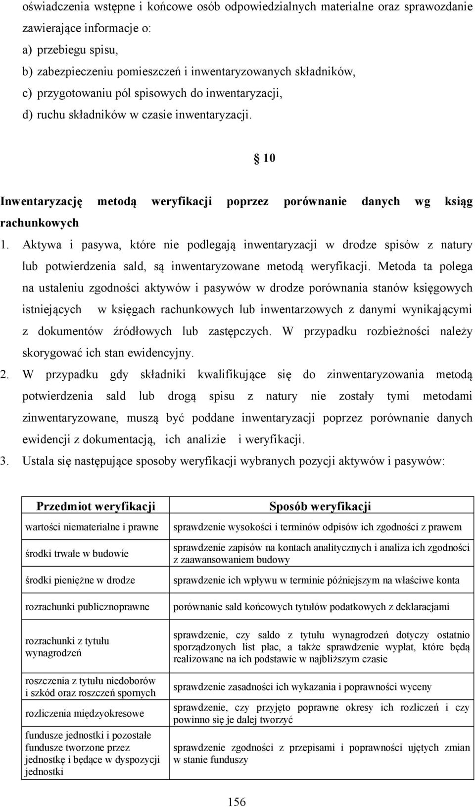 Aktywa i pasywa, które nie podlegają inwentaryzacji w drodze spisów z natury lub potwierdzenia sald, są inwentaryzowane metodą weryfikacji.