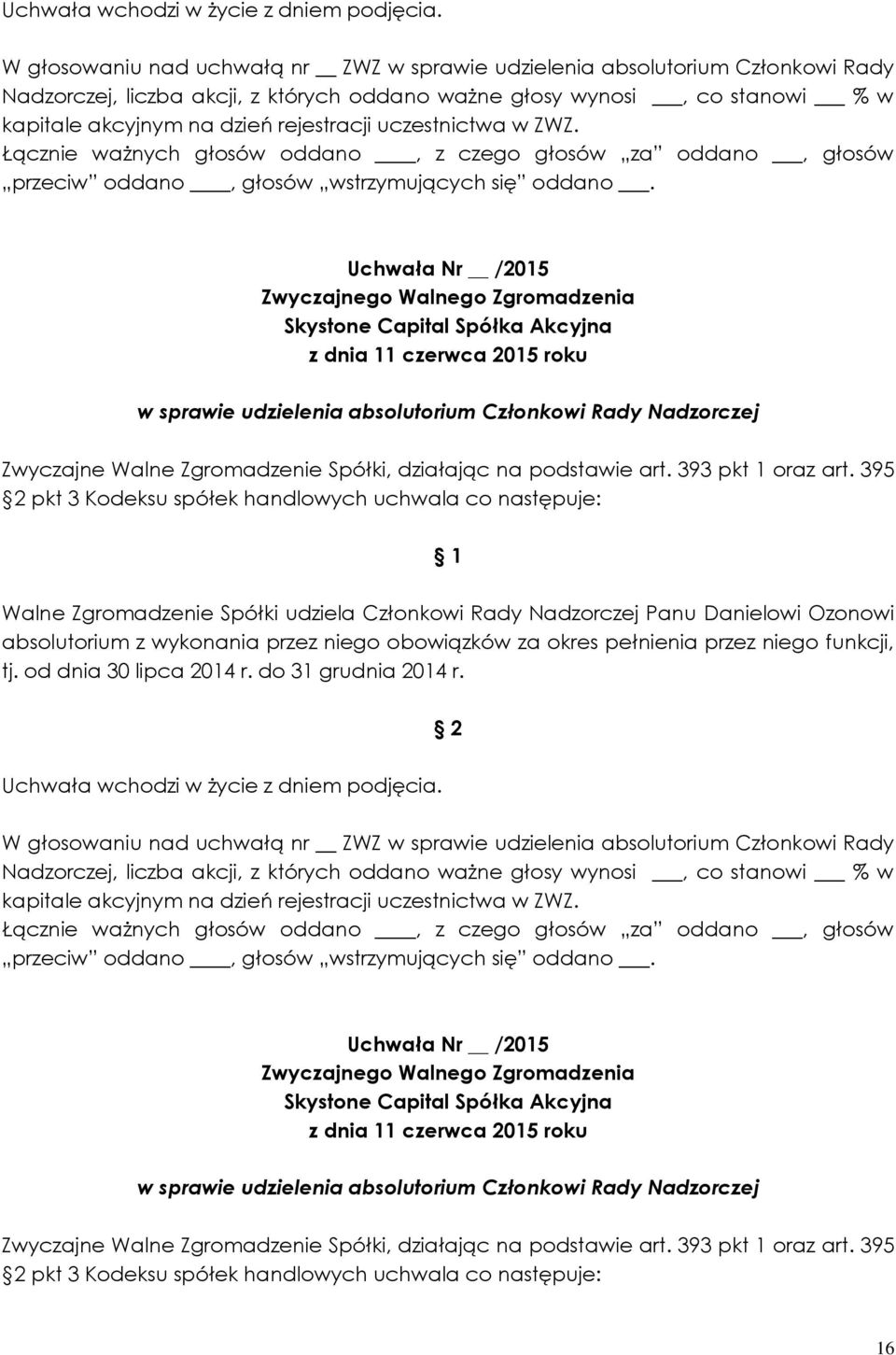 wykonania przez niego obowiązków za okres pełnienia
