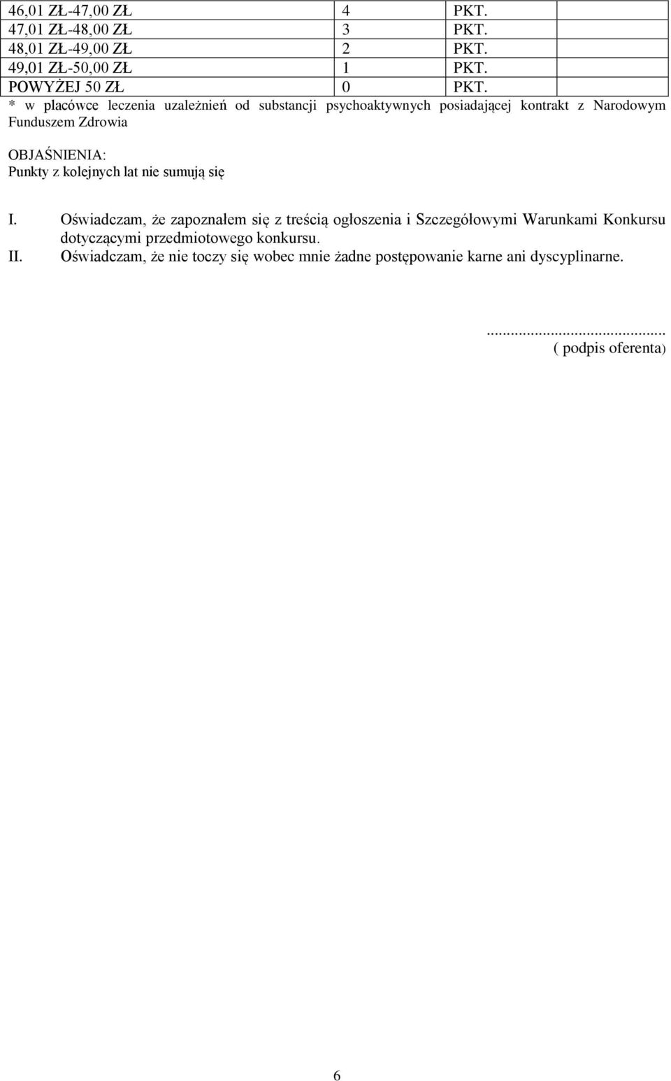 Punkty z kolejnych lat nie sumują się I.