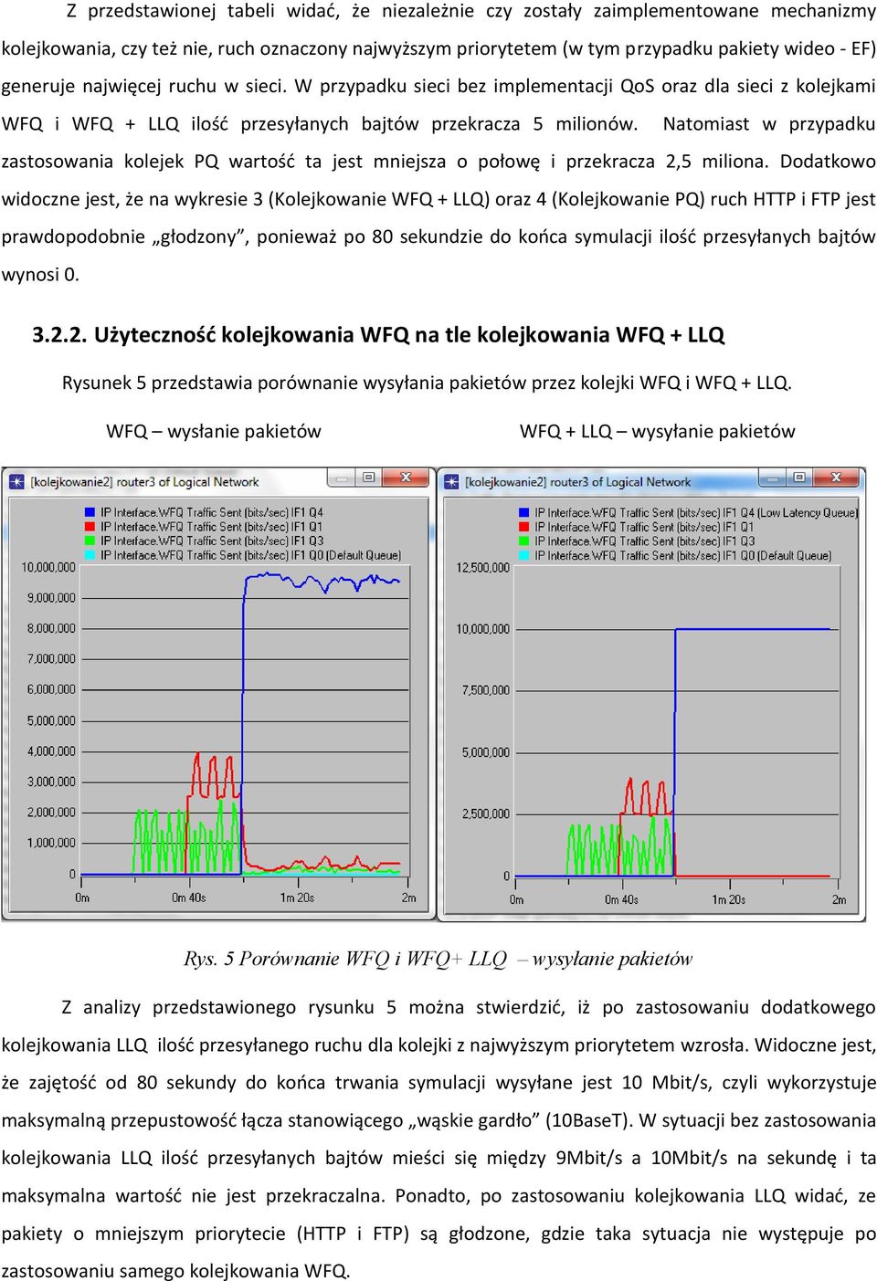 Natomiast w przypadku zastosowania kolejek PQ wartośd ta jest mniejsza o połowę i przekracza 2,5 miliona.