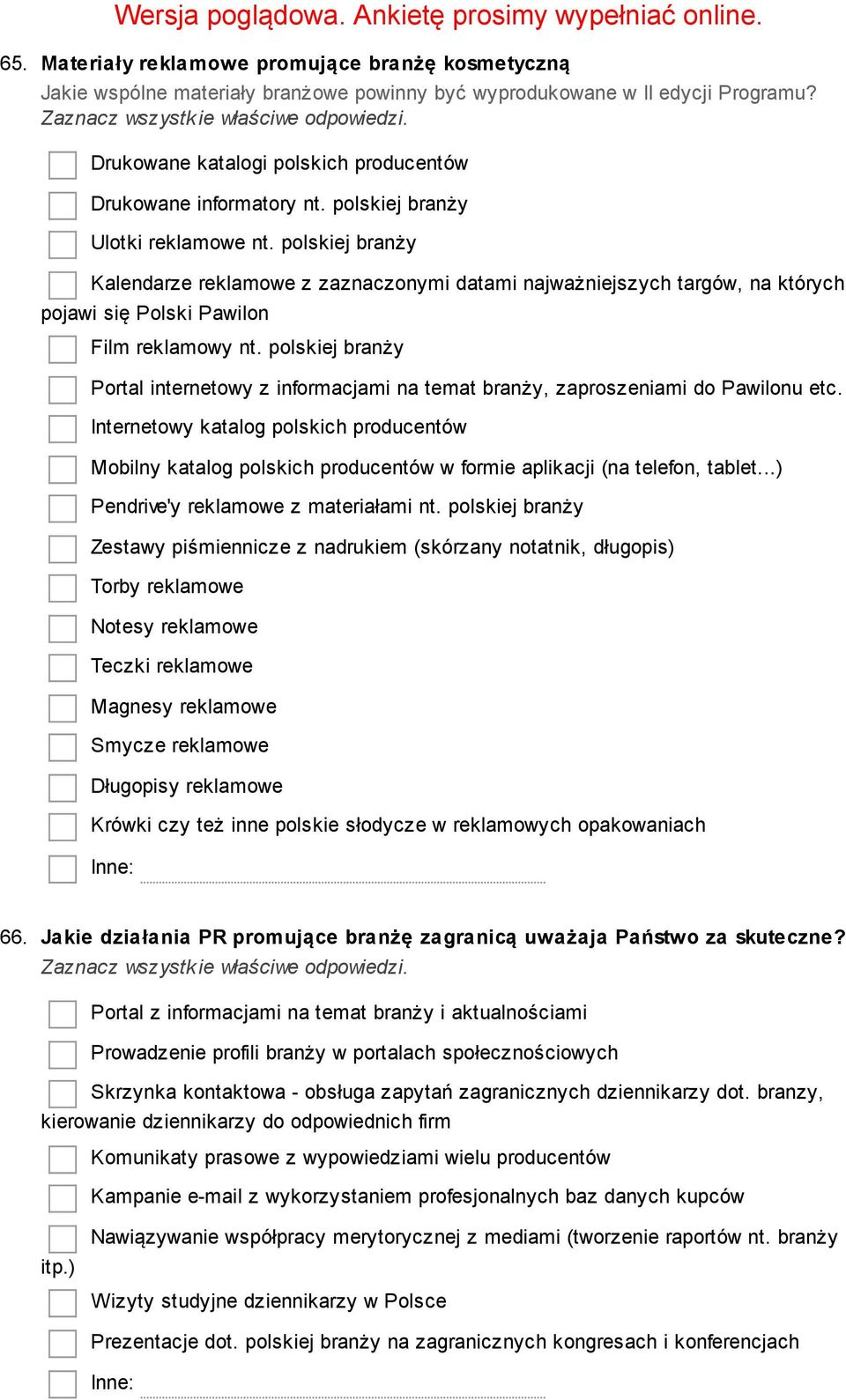 polskiej branży Portal internetowy z informacjami na temat branży, zaproszeniami do Pawilonu etc.
