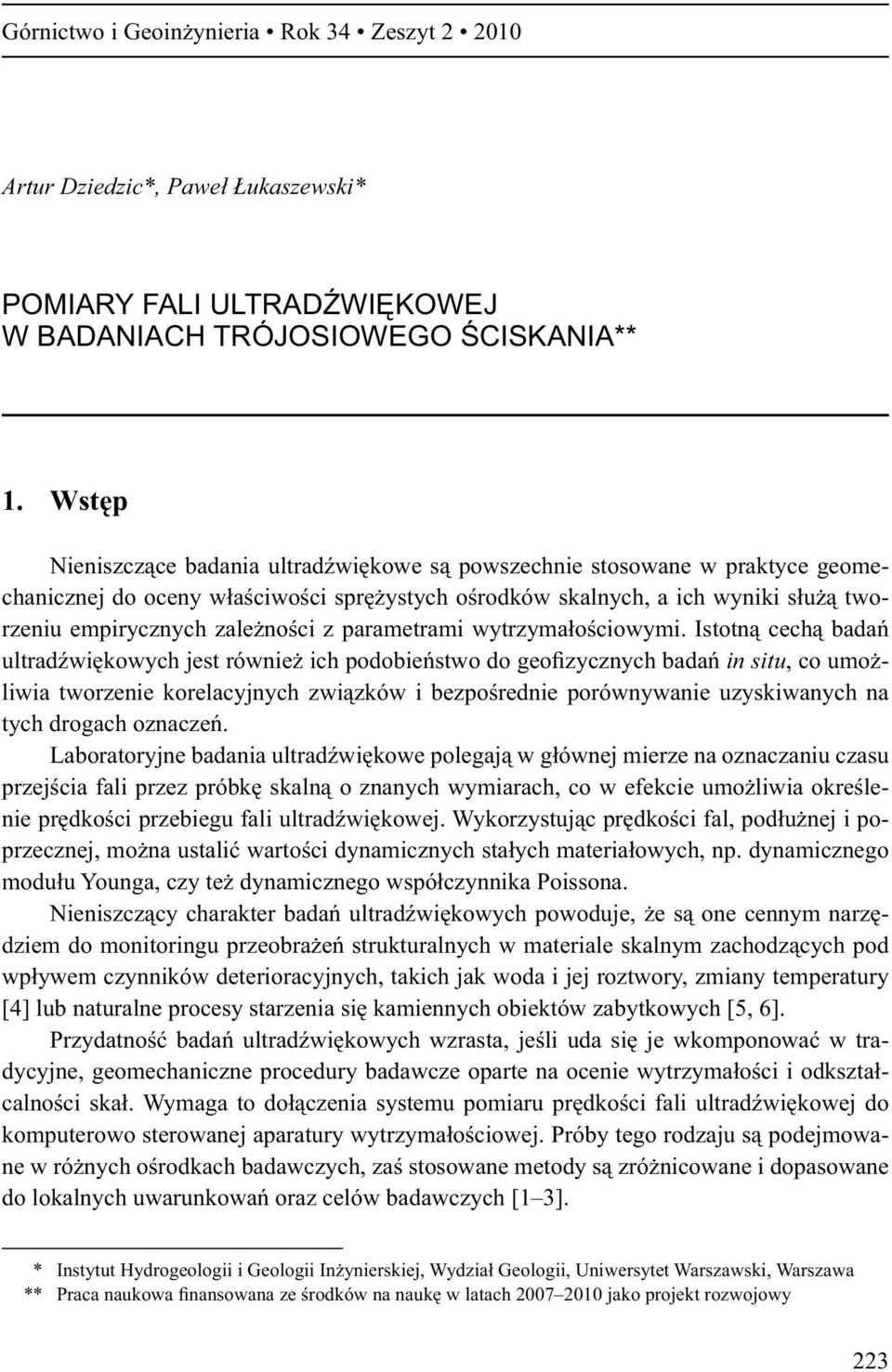 parametrami wytrzyma o ciowymi.