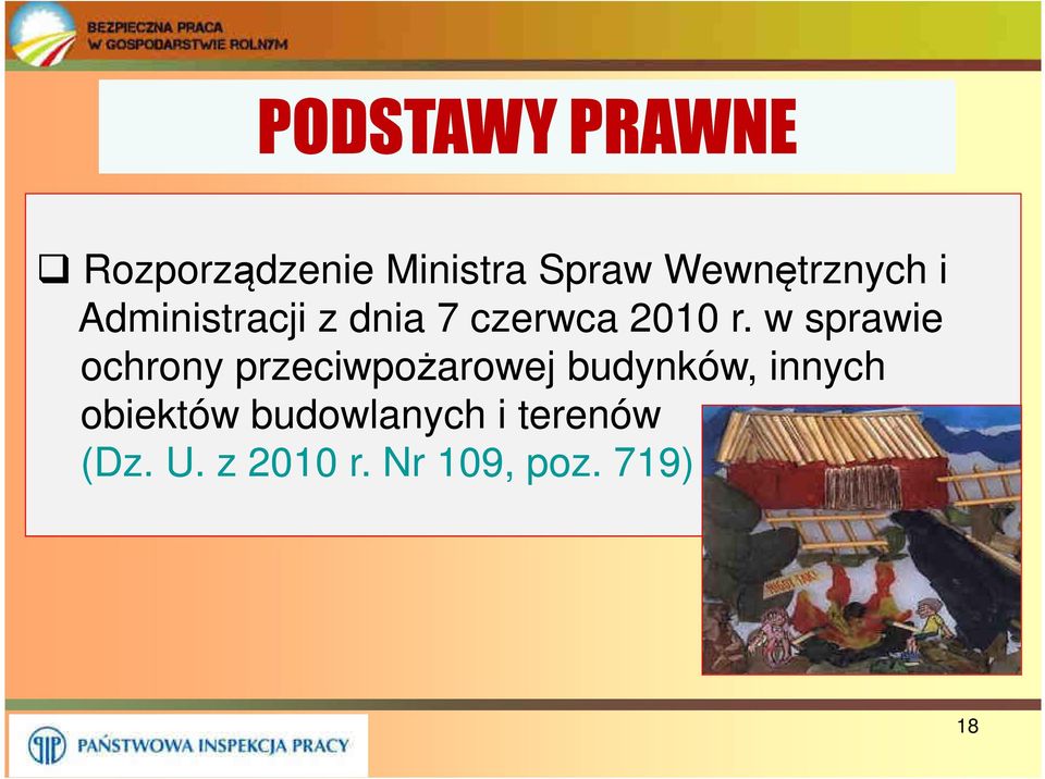 w sprawie ochrony przeciwpożarowej budynków, innych