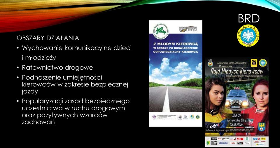 kierowców w zakresie bezpiecznej jazdy Popularyzacji zasad