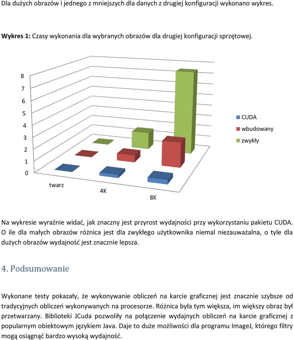 O ile dla małych obrazów różnica jest dla zwykłego użytkownika niemal niezauważalna, o tyle dla dużych obrazów wydajność jest znacznie lepsza. 4.
