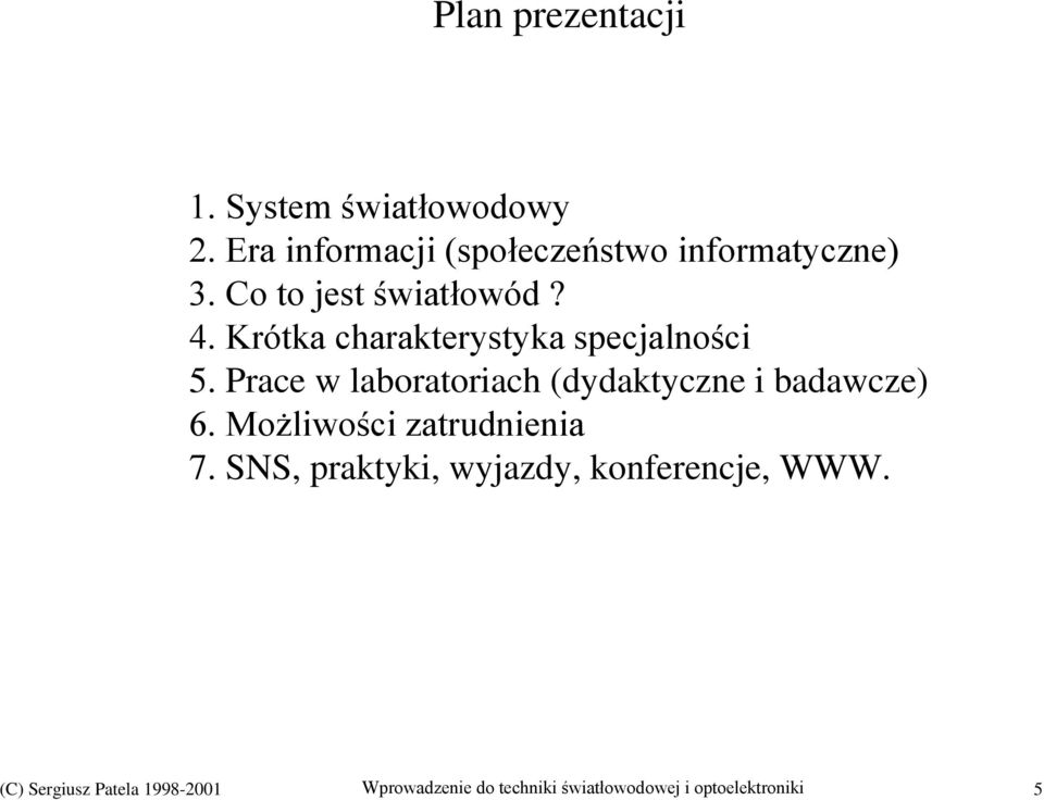 Krótka charakterystyka specjalności 5.