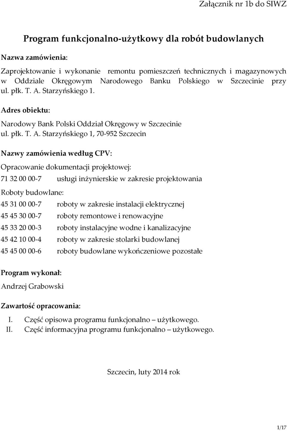 Starzyńskiego 1. Ad