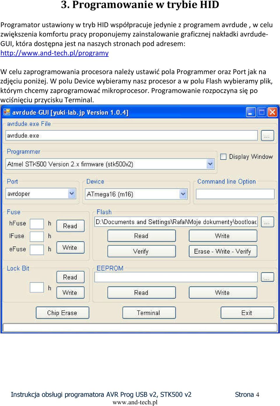 należy ustawić pola Programmer oraz Port jak na zdjęciu poniżej.