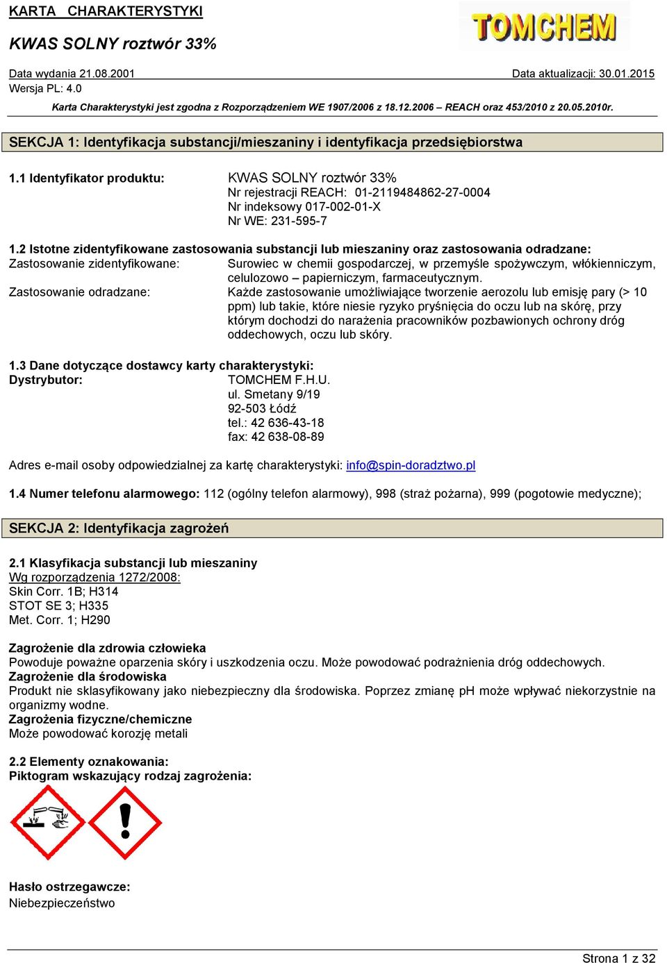 celulozowo papierniczym, farmaceutycznym.