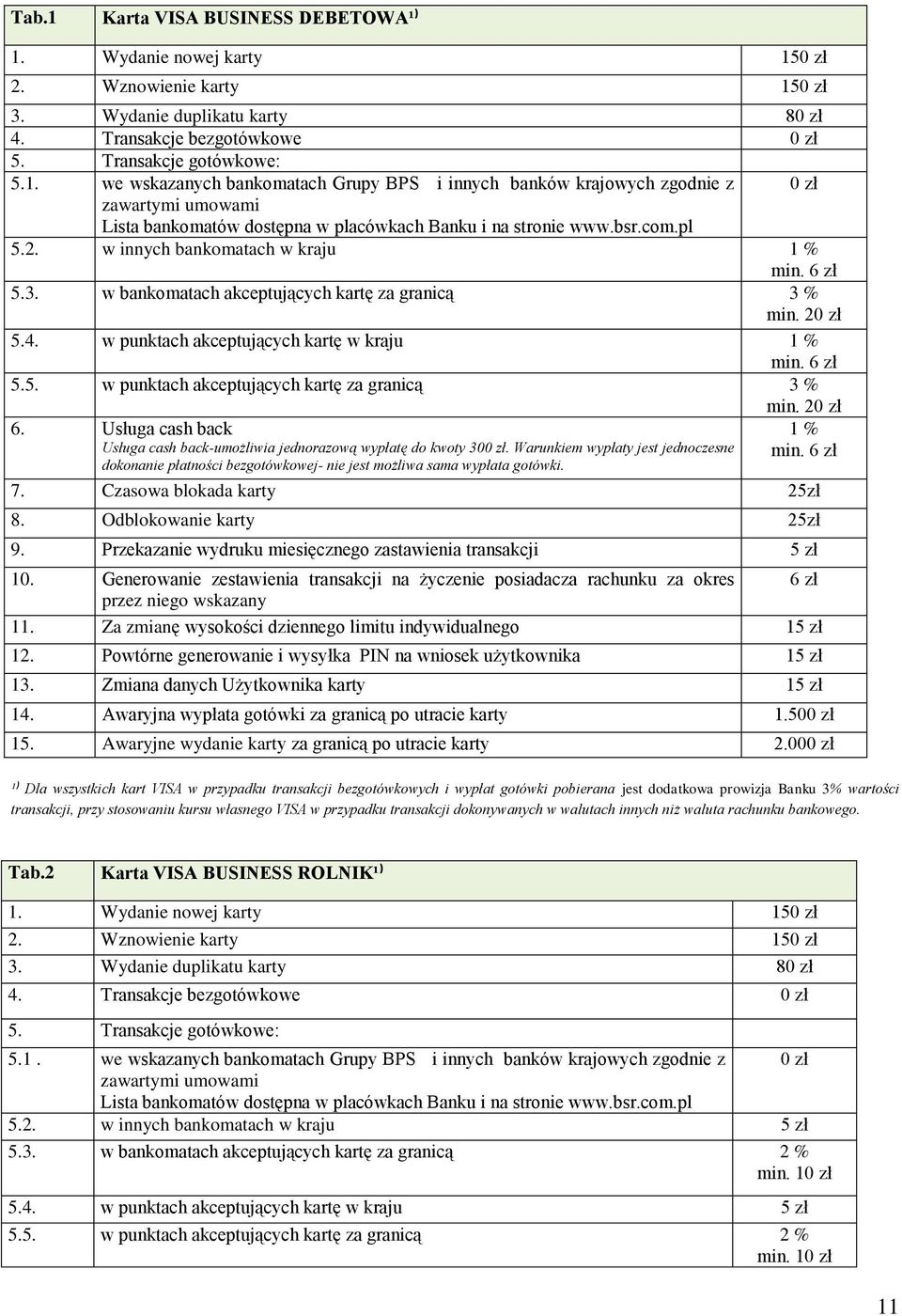 6. Usługa cash back Usługa cash back-umożliwia jednorazową wypłatę do kwoty 300 zł. Warunkiem wypłaty jest jednoczesne dokonanie płatności bezgotówkowej- nie jest możliwa sama wypłata gotówki.