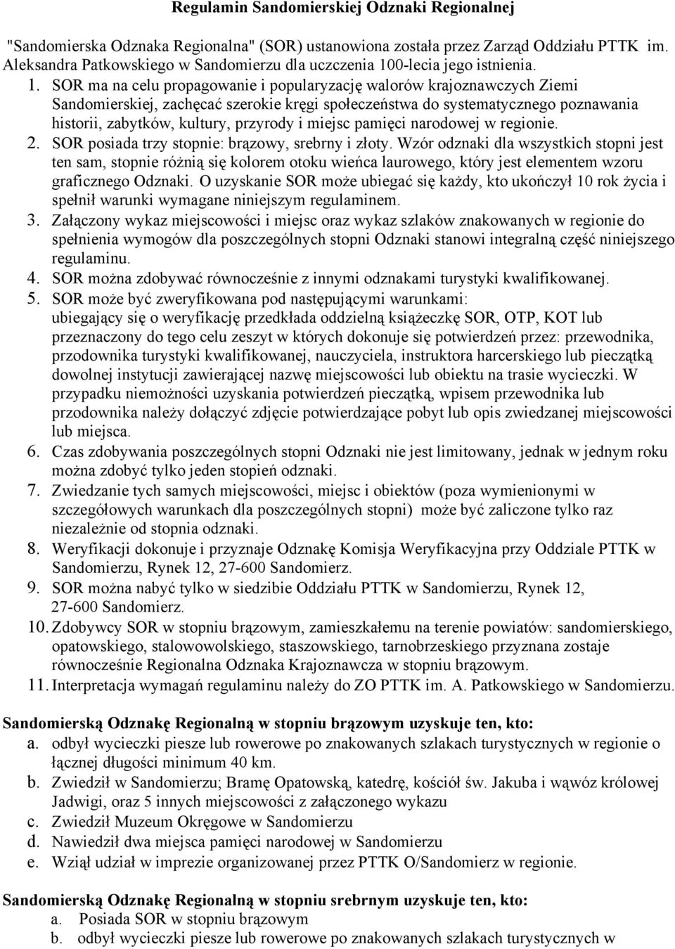 0-lecia jego istnienia. 1.