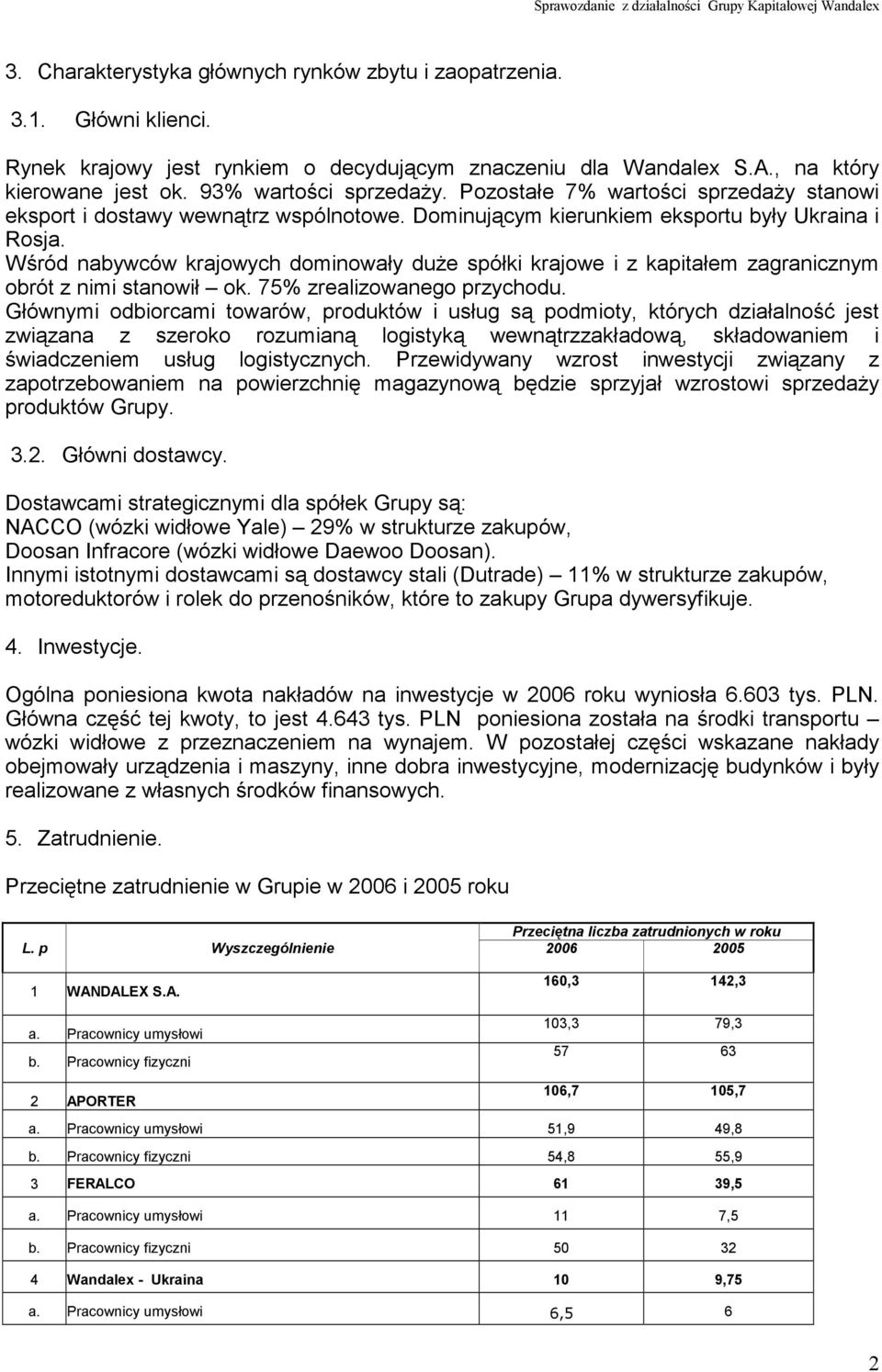 Wśród nabywców krajowych dominowały duże spółki krajowe i z kapitałem zagranicznym obrót z nimi stanowił ok. 75% zrealizowanego przychodu.