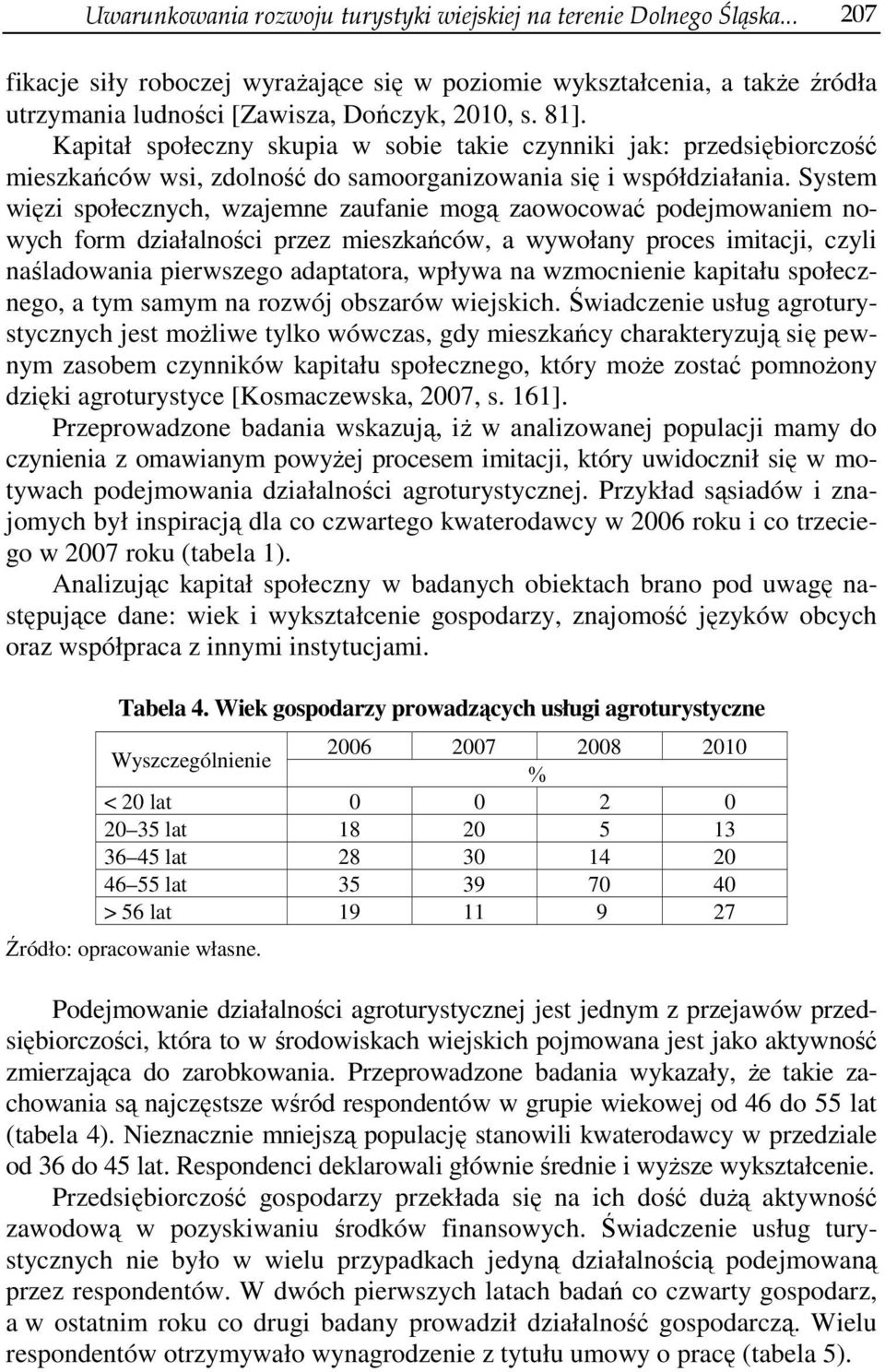 System więzi społecznych, wzajemne zaufanie mogą zaowocować podejmowaniem nowych form działalności przez mieszkańców, a wywołany proces imitacji, czyli naśladowania pierwszego adaptatora, wpływa na