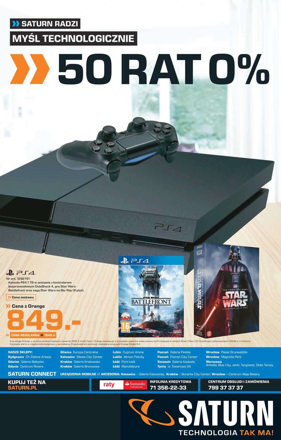 oraz sagą Star Wars na Blu-Ray (9 płyt). Cena zestawu 849.