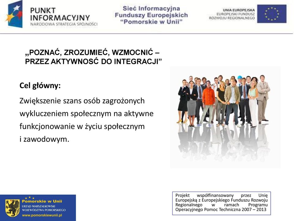 zagrożonych wykluczeniem społecznym na aktywne