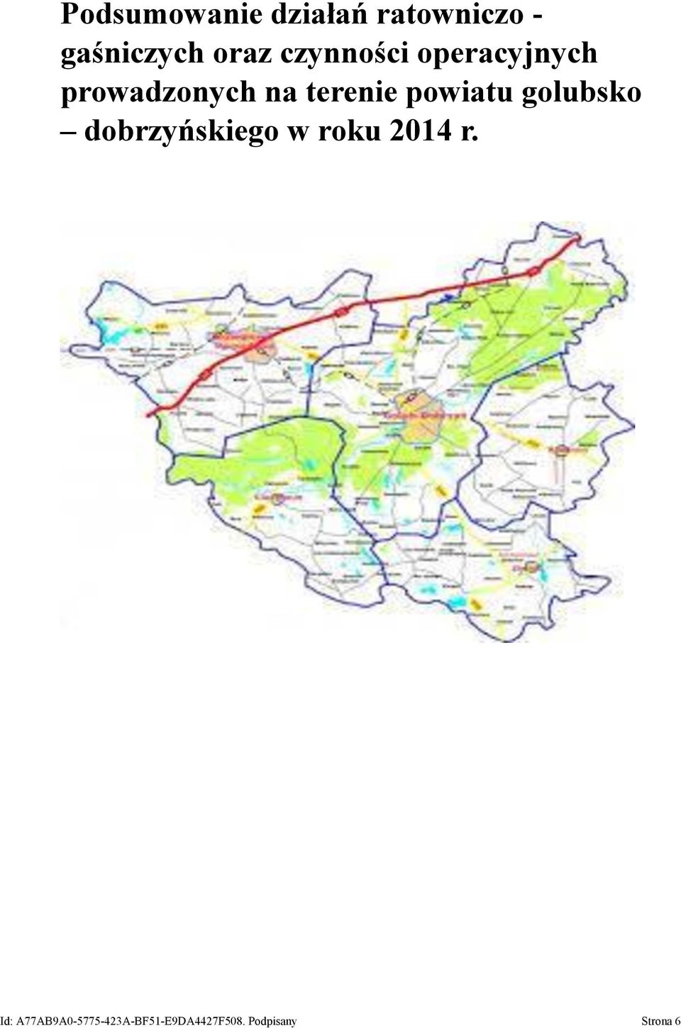 powiatu golubsko dobrzyńskiego w roku 2014 r.