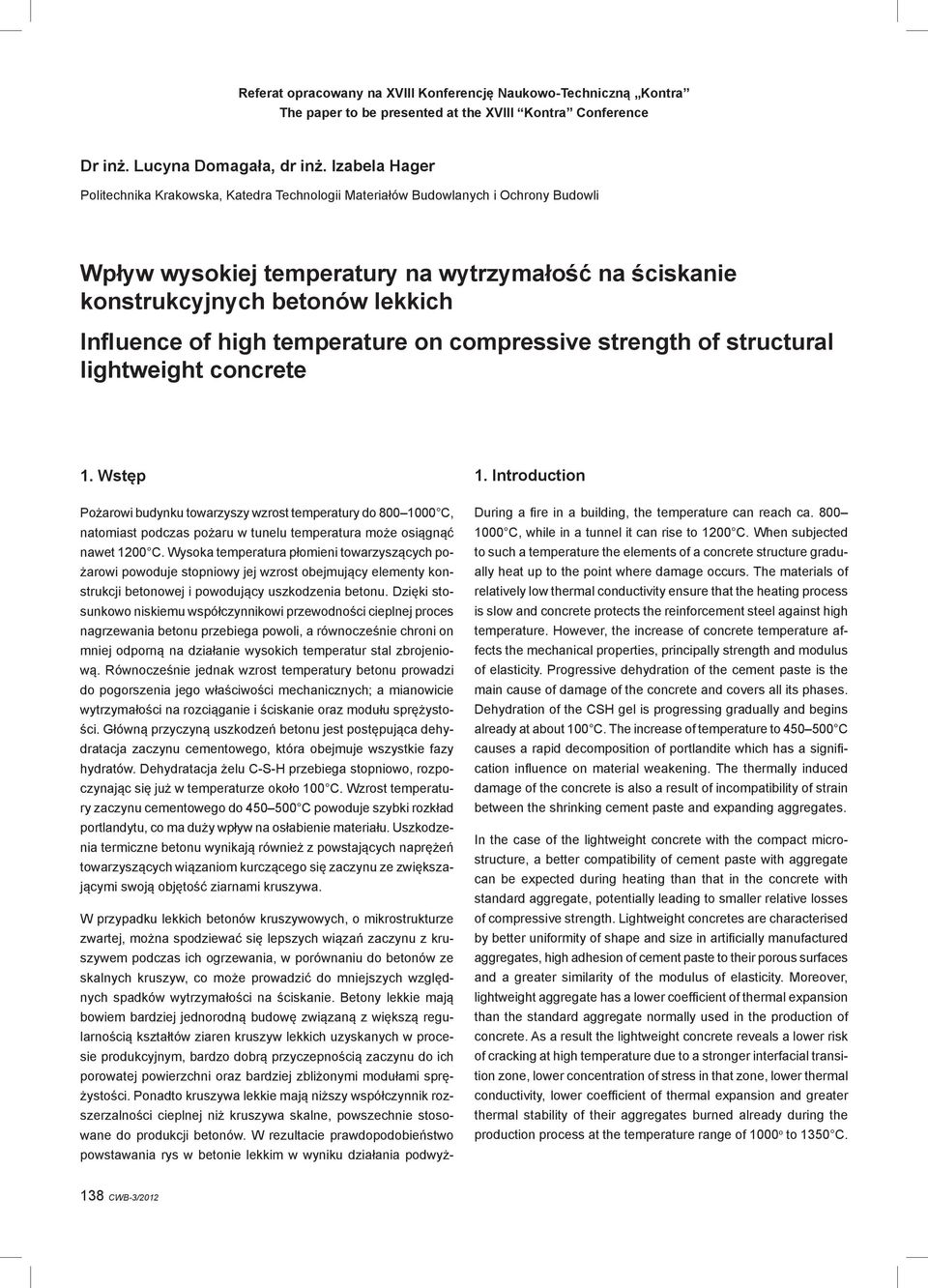 high temperature on compressive strength of structural lightweight concrete 1.