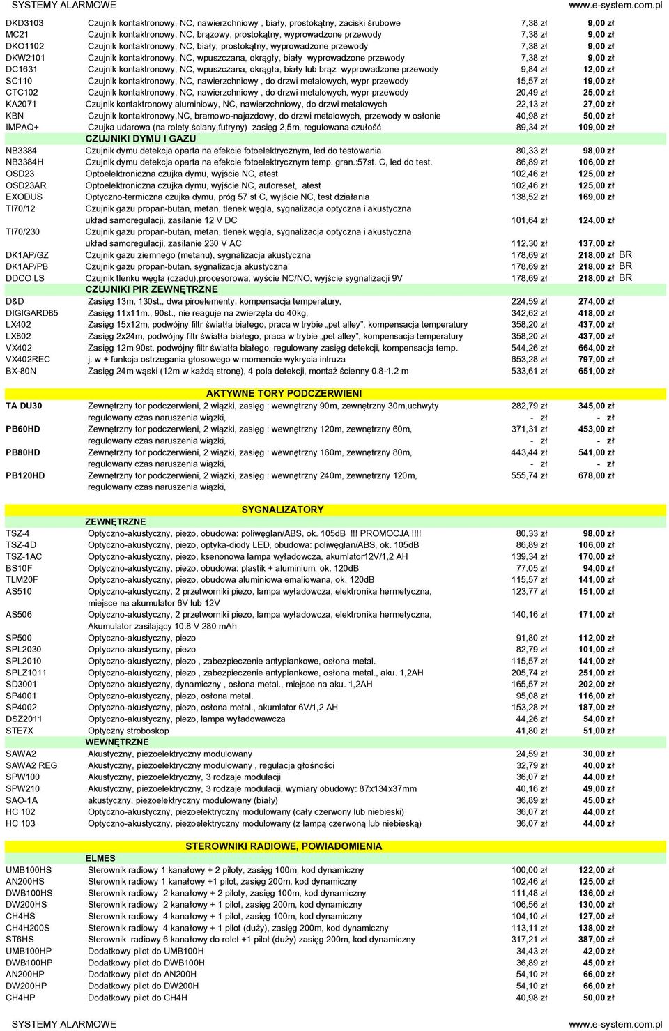 Czujnik kontaktronowy, NC, wpuszczana, okrągła, biały lub brąz wyprowadzone przewody 9,84 zł 12,00 zł SC110 Czujnik kontaktronowy, NC, nawierzchniowy, do drzwi metalowych, wypr przewody 15,57 zł