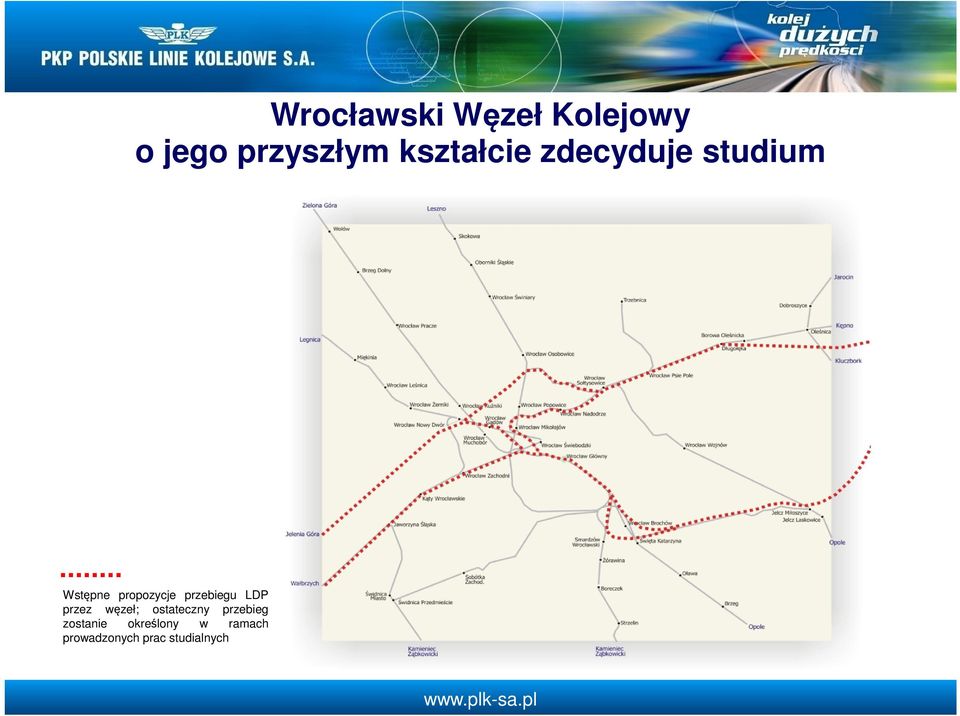 przebiegu LDP przez węzeł; ostateczny przebieg