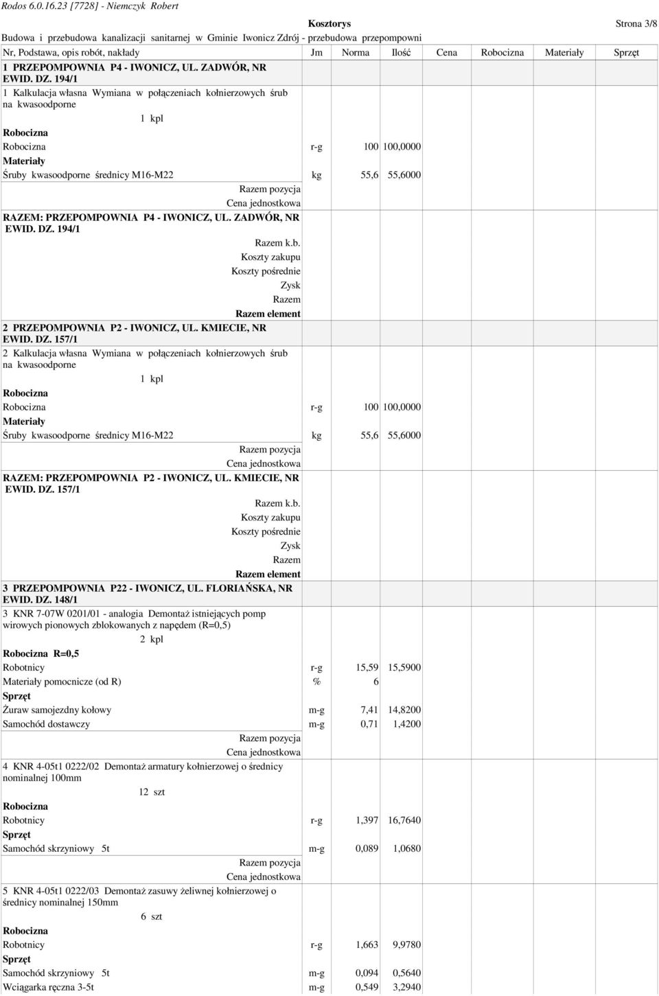 IWONICZ, UL. ZADWÓR, NR EWID. DZ.