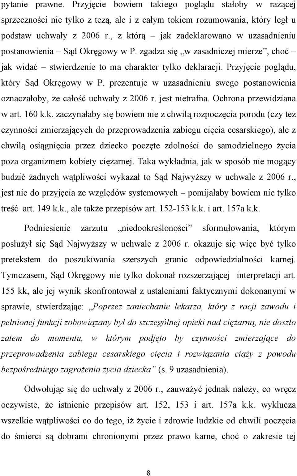 Przyjęcie poglądu, kt