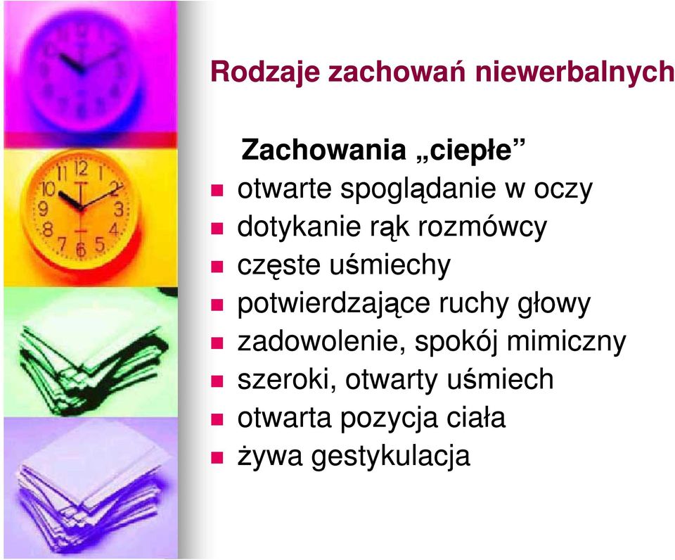 potwierdzające ruchy głowy zadowolenie, spokój mimiczny