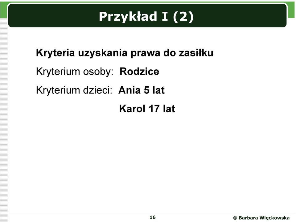 Kryterium osoby: Rodzice