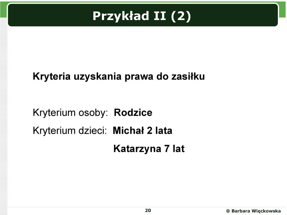 Kryterium osoby: Rodzice