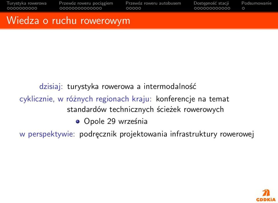 konferencje na temat standardów technicznych ścieżek rowerowych