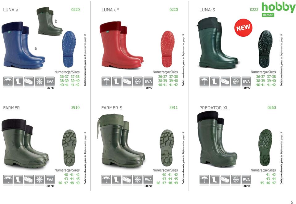 39-40 40-41 41-42 FARMER 3910 FARMER-S 3911 PREDATOR XL 0260 40 41 42