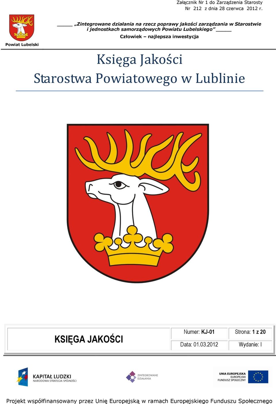 Powiat Lubelski Księga Jakości Starostwa
