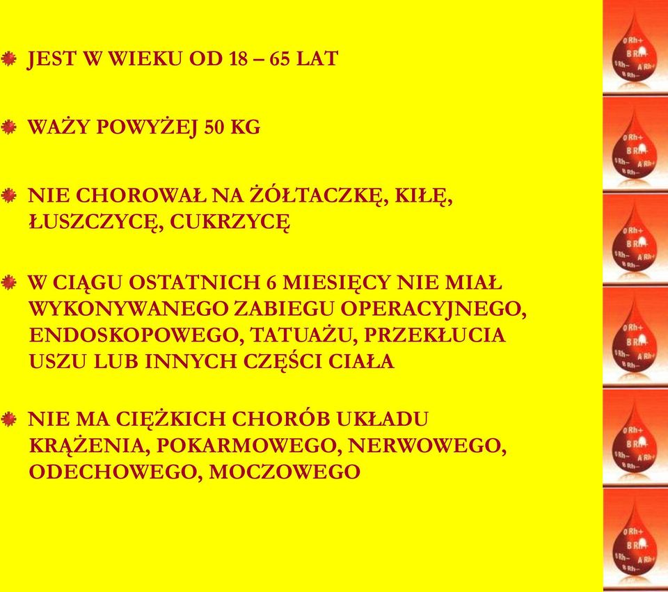 OPERACYJNEGO, ENDOSKOPOWEGO, TATUAŻU, PRZEKŁUCIA USZU LUB INNYCH CZĘŚCI CIAŁA