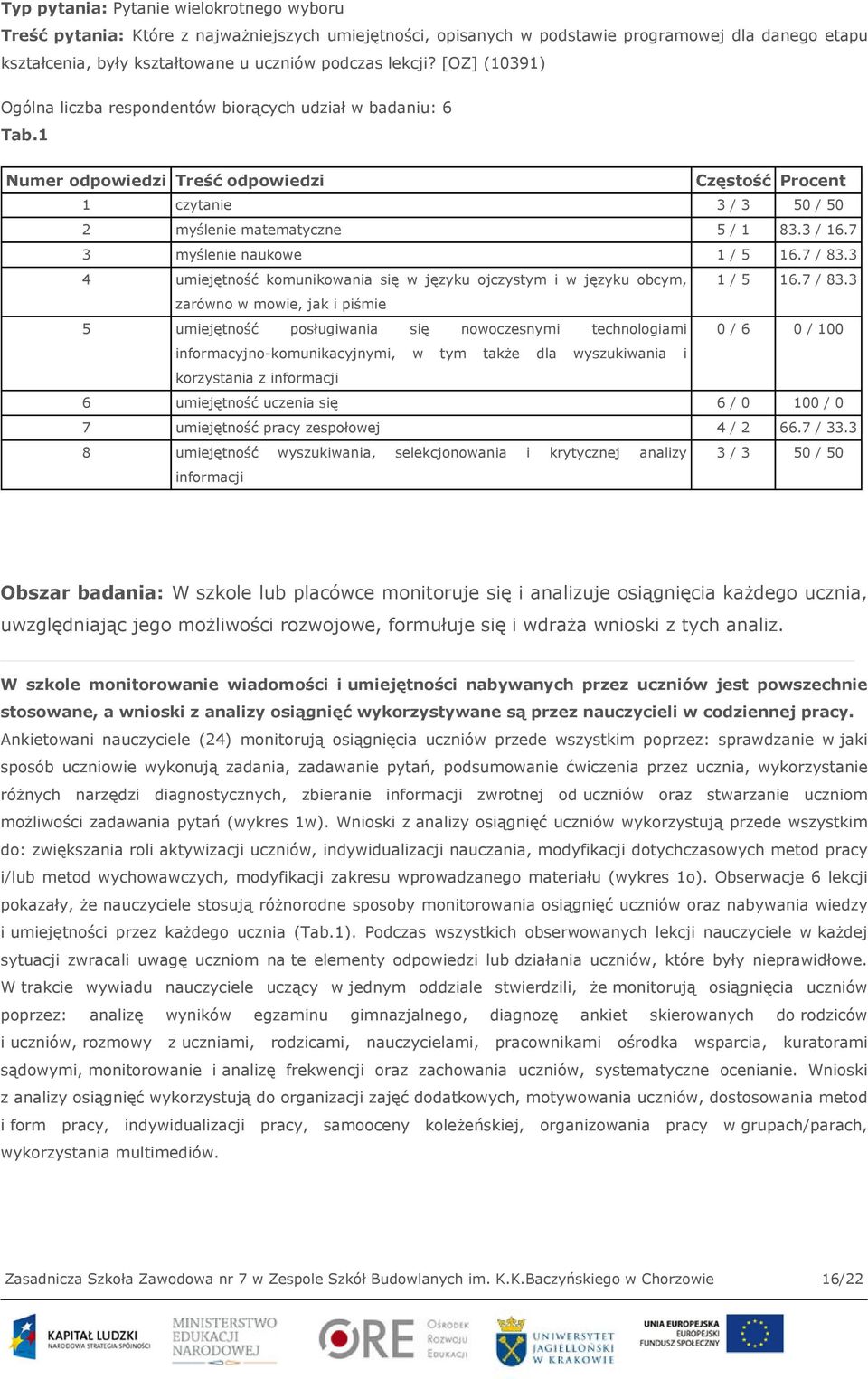 7 3 myślenie naukowe 1 / 5 16.7 / 83.