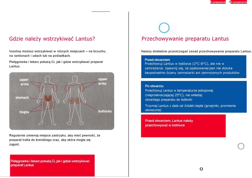 Przed otwarciem Przechowuj Lantus w lodówce (2 C-8 C), ale nie w zamrażarce.