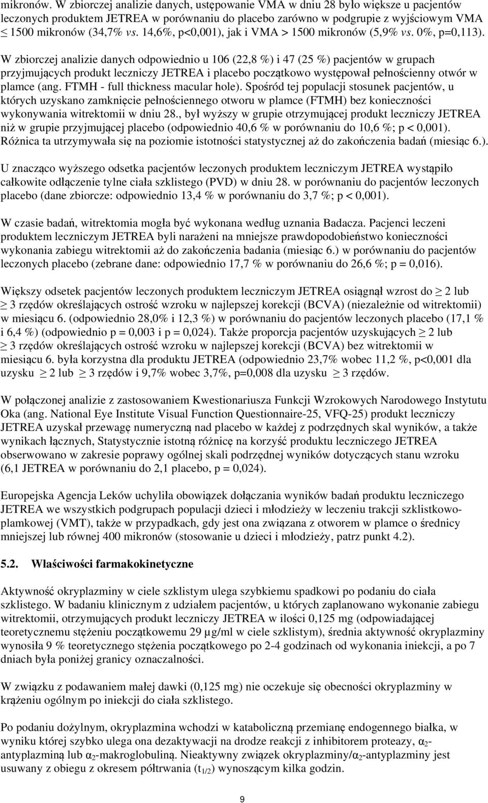 14,6%, p<0,001), jak i VMA > 1500 mikronów (5,9% vs. 0%, p=0,113).