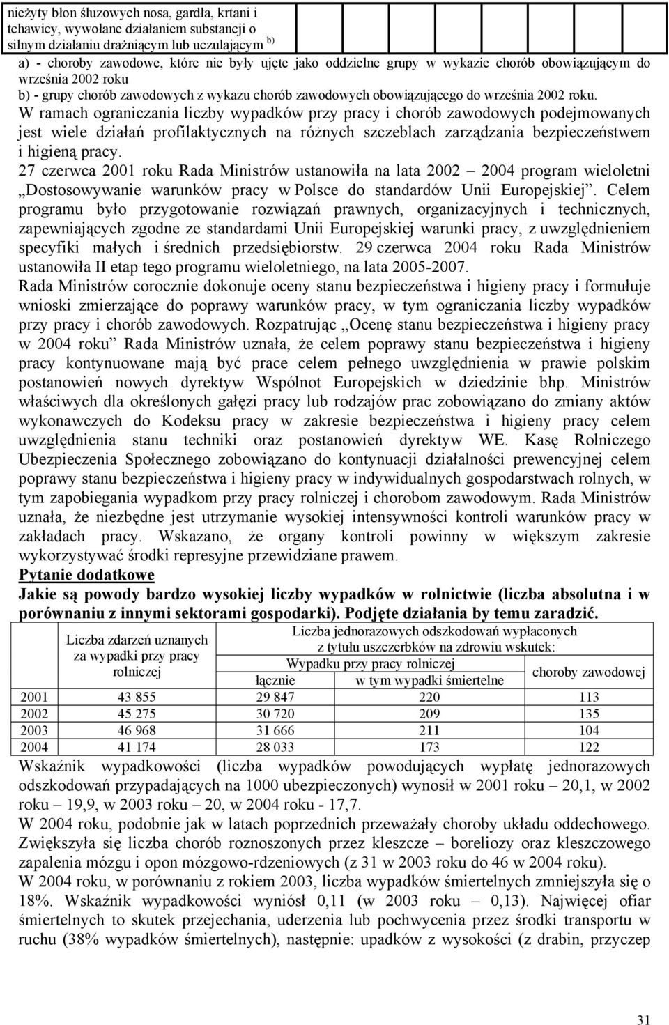W ramach ograniczania liczby wypadków przy pracy i chorób zawodowych podejmowanych jest wiele działań profilaktycznych na różnych szczeblach zarządzania bezpieczeństwem i higieną pracy.