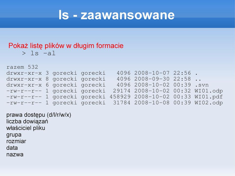 svn -rw-r--r-- 1 gorecki gorecki 29174 2008-10-02 00:32 WI01.odp -rw-r--r-- 1 gorecki gorecki 458929 2008-10-02 00:33 WI01.