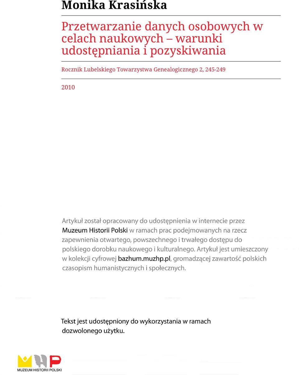 udostępniania i pozyskiwania Rocznik